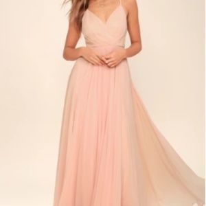 Lulu's All About Love Blush Pink Maxi Dress